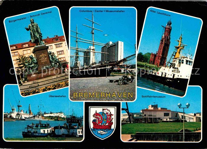 Bremerhaven Buergermeister Schmidt Denkmal Columbus Center Museumshafen Alter Le