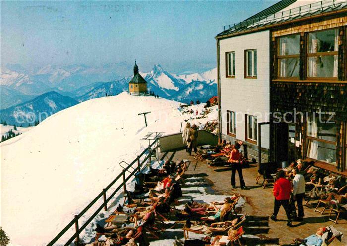 Rottach-Egern Wallbergbahn Berggaststaette Terrasse