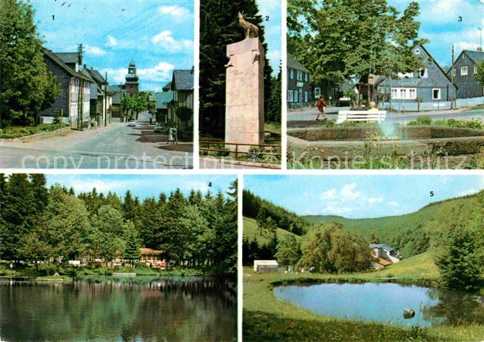 Frauenwald Thueringen Suedstrasse Monument PdF Cafe Lenkgrund Fraubachmuehle