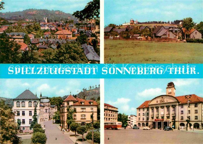 Sonneberg Thueringen Teilansicht Beethovenstr mit Dt Spielzeugmuseum Sternwarte