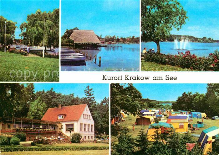 Krakow See Dampferanlegestelle Fischerhaus Seeblick HOG Joernberg Zeltplatz