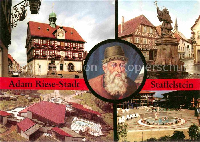 Bad Staffelstein Teilansicht Denkmal Sportstaette Freibad