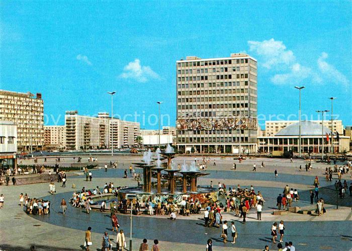 BERLIN  CITY Alexanderplatz mit Haus des Lehrers und Kongresshalle