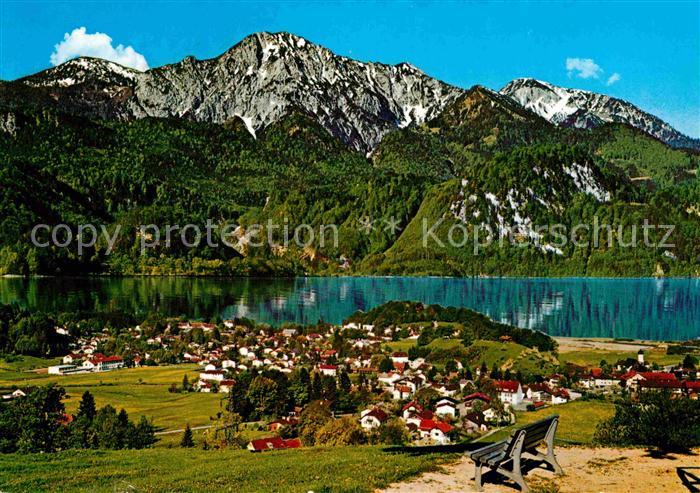 Kochel See mit Herzogstand und Heimgarten