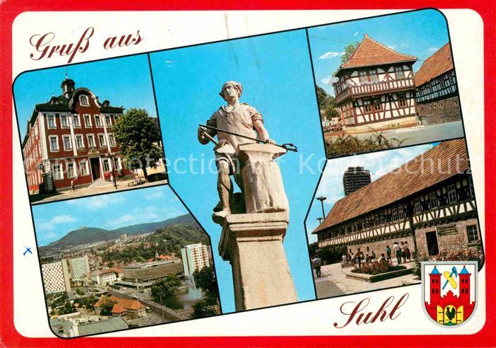 Suhl Thueringer Wald Rathaus Waffenschmied Hexenhaus Stadtzentrum Waffenmuseum