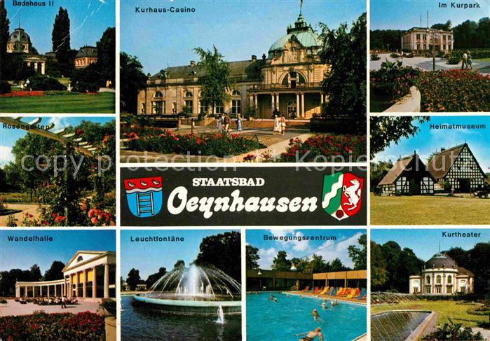 Bad Oeynhausen Badehaus Rosengarten Wandelhalle Kurhaus Casino Leuchtfontaene Be