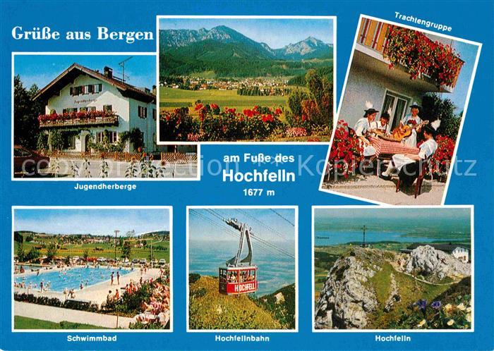 Bergen Chiemgau Jugendherberge Panorama Trachtengruppe Schwimmbad Hochfellnbahn