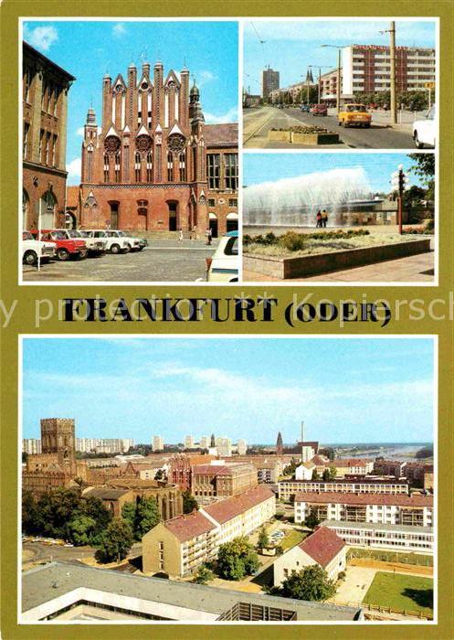 Frankfurt Oder Rathaus Giebelseite Karl Marx Str Wasserspiele Teilansicht