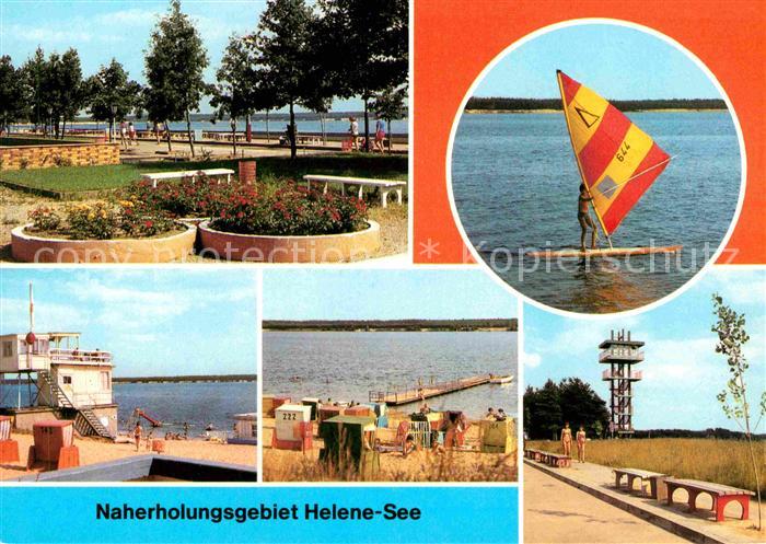 Frankfurt Oder Erholungsgebiet Helene See Promenade Windsurfing Aufsichtsturm St