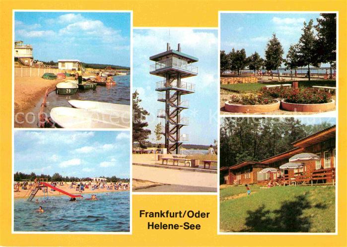 Frankfurt Oder Helene See Bootsverleih Aufsichtsturm Promenade Strand Bungalow S