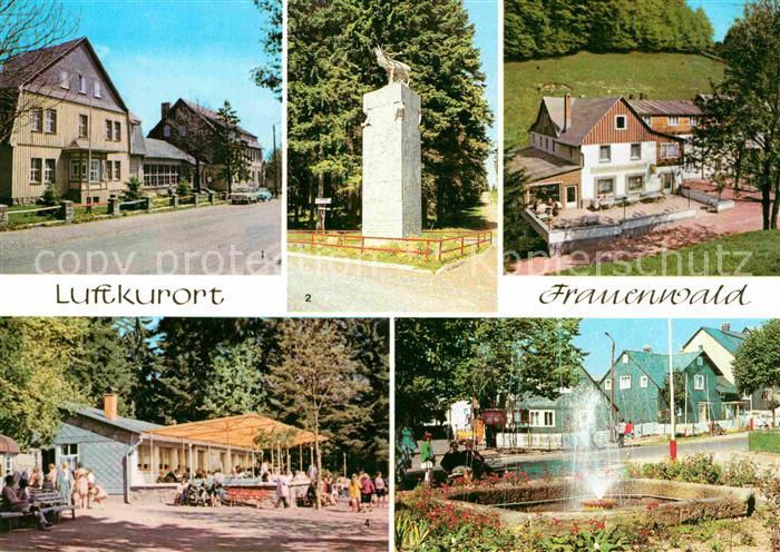 Frauenwald Thueringen FDGB Erholungsheim Raymonde Dien Monument Gaststaette Frau