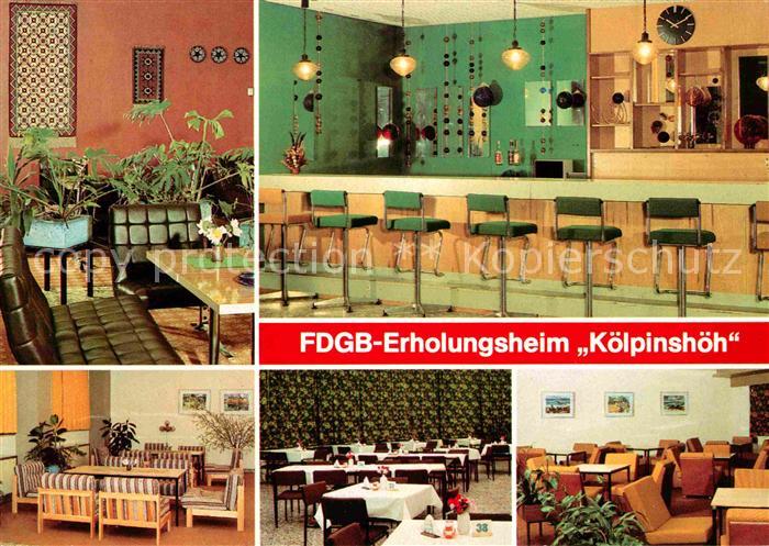 Koelpinsee Usedom FDGB Erholungsheim Koelpinshoeh Bar Empfangshalle Speisesaal K