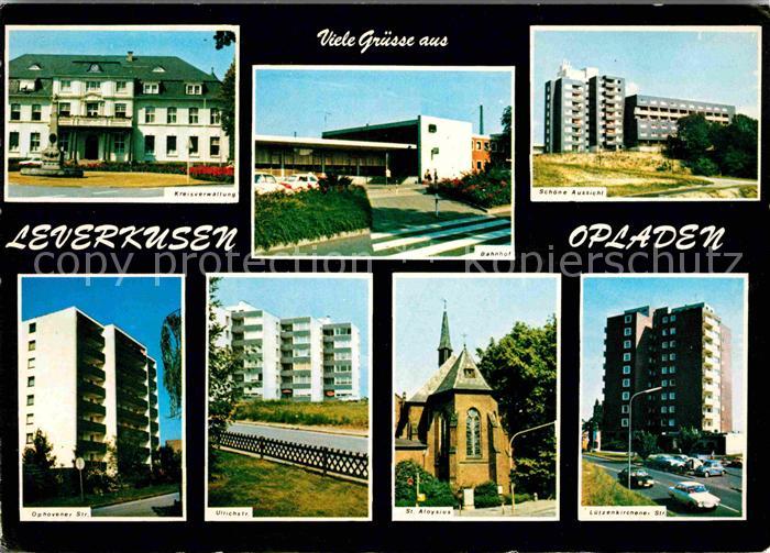 Opladen Kreisverwaltung Bahnhof Schoene Aussicht Ophovener Str Ulrichstr St Aloy