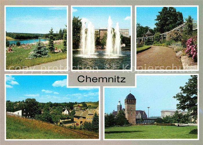 Chemnitz Oberrabenstein Wasserspiele Karl Marx Platz Pelzmuehle Pavillon Adelsbe