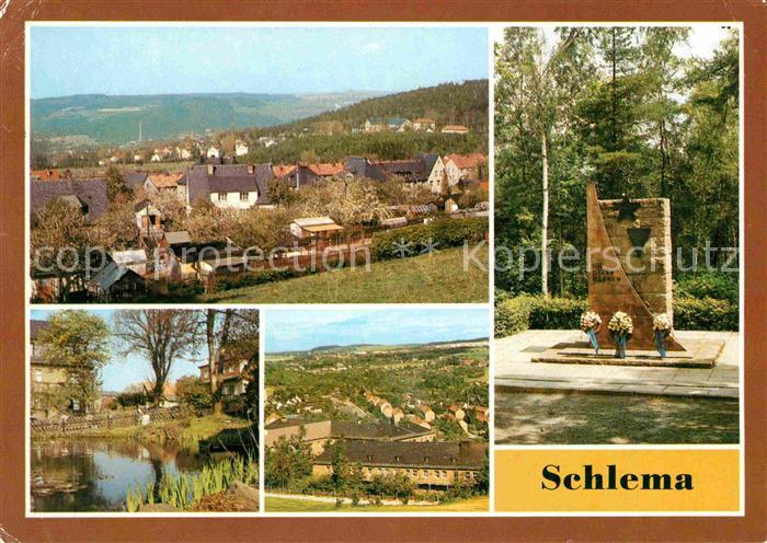 Schlema Bad Teilansicht Mahnmal Parkanlage uebersicht