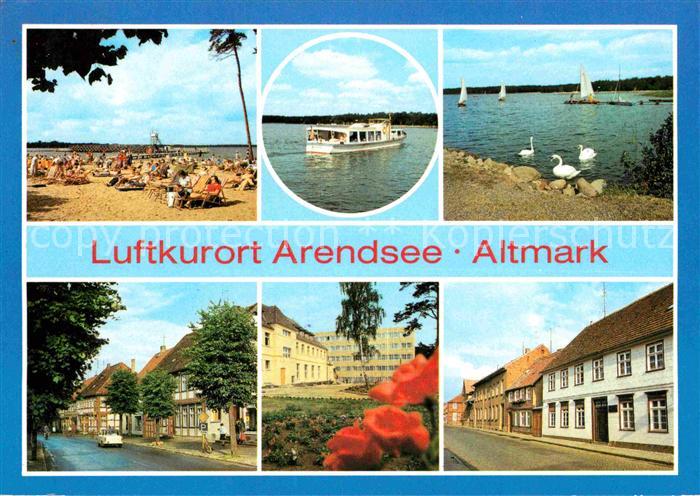 Arendsee Altmark Badestrand Arendsee Friedensstr FDGB Erholungsheim Waldheim Hoh