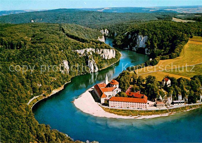 Weltenburg Kelheim Kloster Weltenburg Fliegeraufnahme