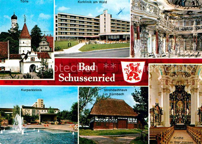 Bad Schussenried Toerle Kurklinik am Wald Bibliotheksaal Kurparkklinik Strohdach