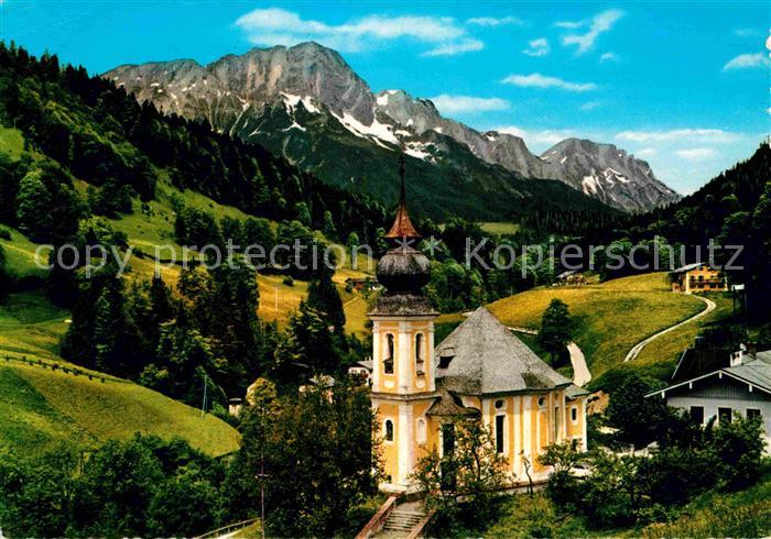 BERCHTESGADEN Bayern Kirche Maria Gern mit Untersberg