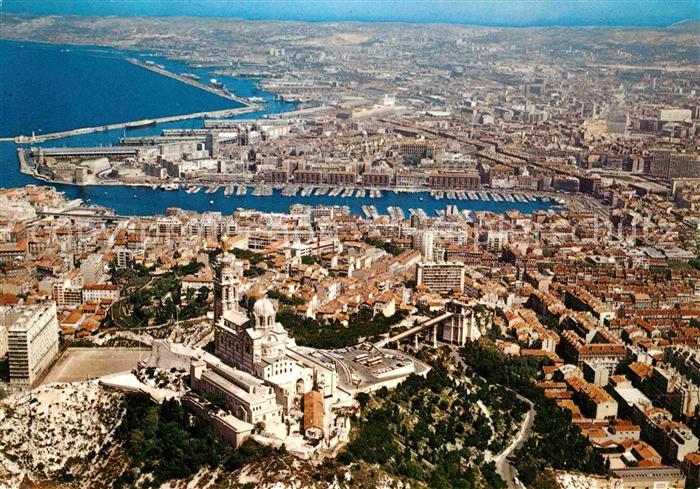 Marseille Bouches-du-Rhone Fliegeraufnahme Basilique Notre-Dame