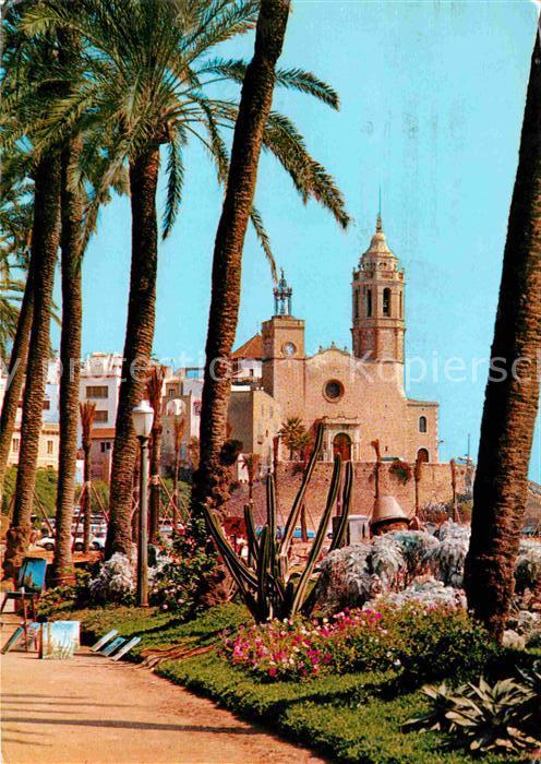 Sitges Kirche Garten