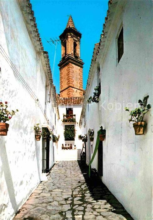 Estepona Calle Murillo y Torre de la Iglesia Parroquial