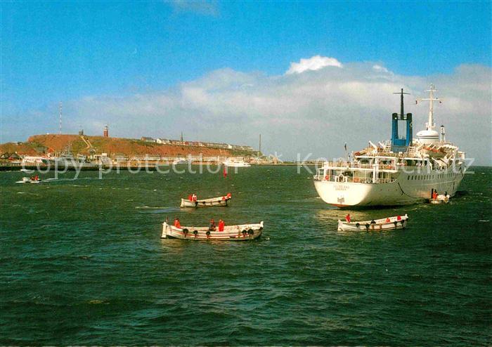 HELGOLAND Insel Schleswig-Holstein Reede Seebaederschiffen