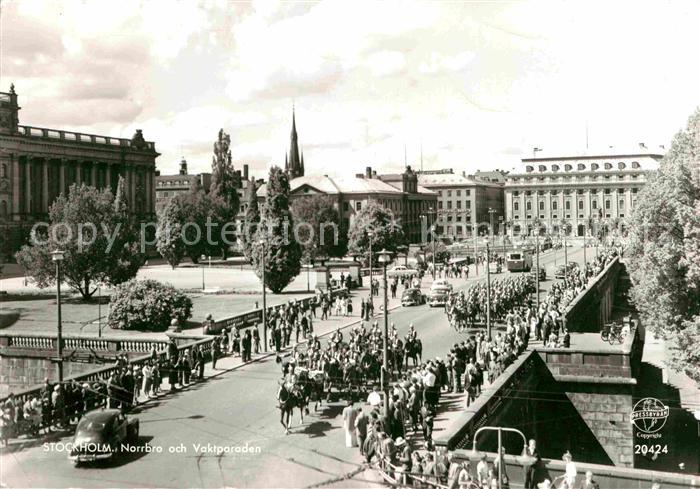 Stockholm Norrbro och Vaktparaden