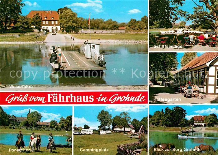 Grohnde Faehrhaus Ponyreiten Campingplatz Schiffsanleger