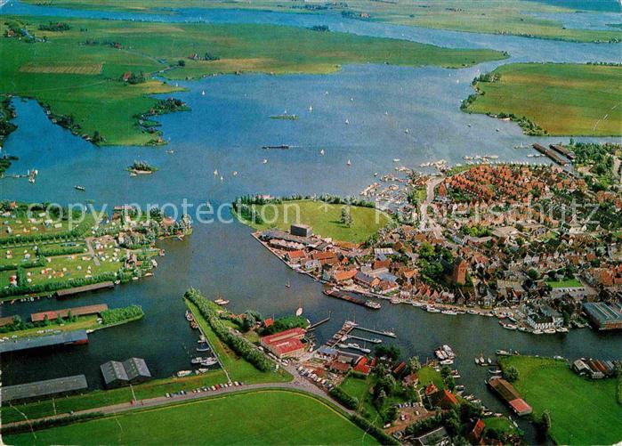 Friesland Niederlande Friese Meren Fliegeraufnahme