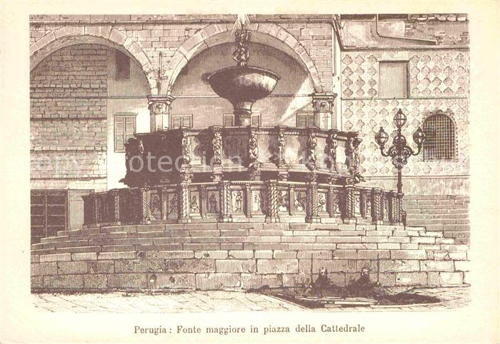 Perugia Fonte maggiore piazza della Cattedrale
