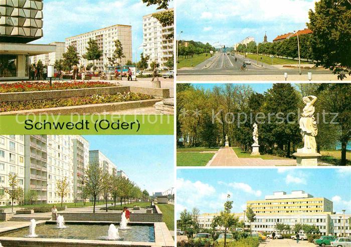 Schwedt Platz der Befreiung Leninallee Park Kulturhaus Kreiskrankenhaus