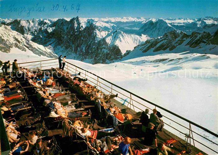 GARMISCH-PARTENKIRCHEN Bayern Hotel Schneefernerhaus Terrasse Bayerische Zugspit