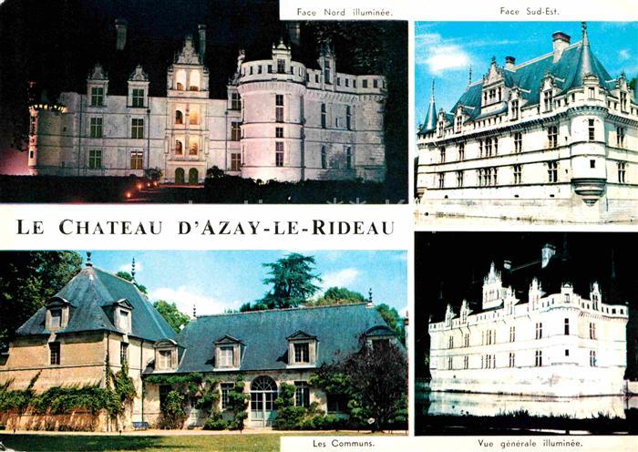 Azay-le-Rideau Chateau illumine Les Communs