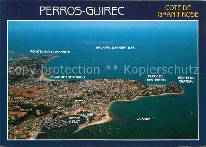 Perros-Guirec Collection Couleurs de Bretagne Cote de Granit Rose vue aerienne