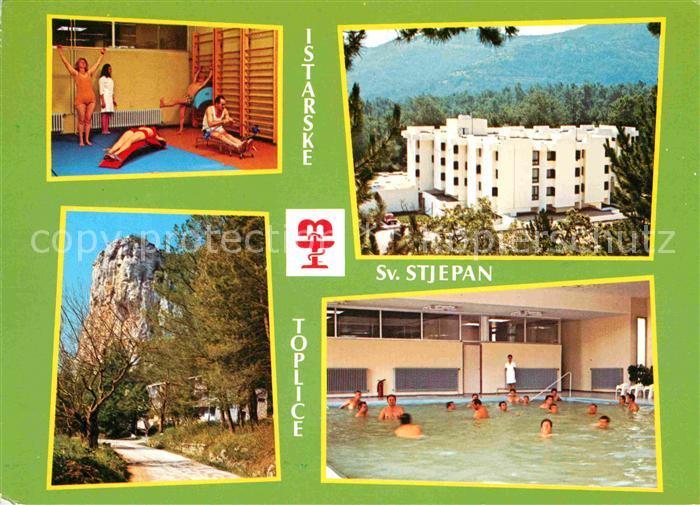 Istarske Istarska Toplice Hotel Mirna Gymnastikraum Hallenbad Felsen