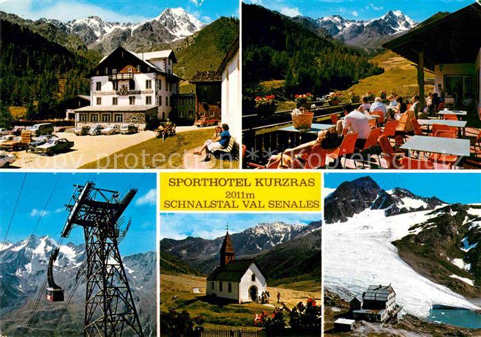 Schnalstal Sporthotel Kurzras Val Senales Bergbahn Kapelle Alpenpanorama