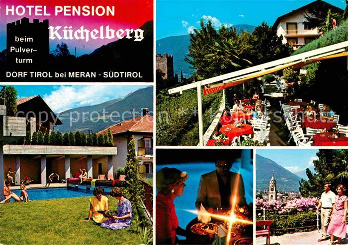 Dorf Tirol Hotel Pension Kuechelberg beim Pulverturm Restaurant Tappeinerweg