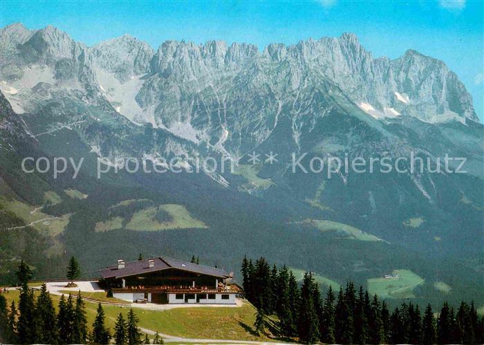 Scheffau Wilden Kaiser Bergrestaurant Brandstadel an der Bergbahn Kaisergebirge