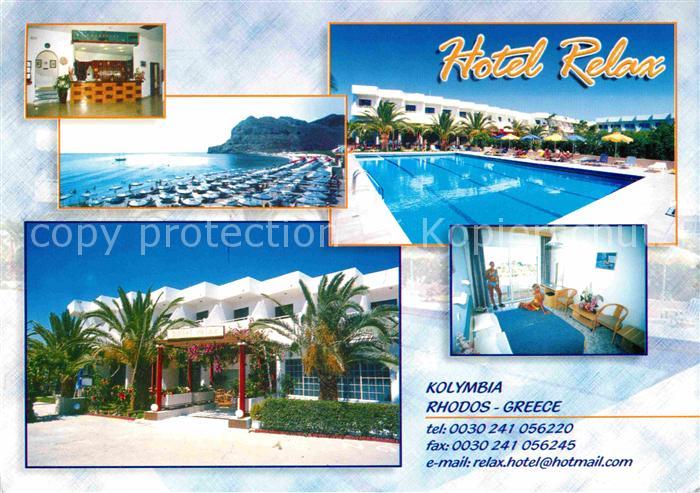 Kolymbia Hotel Relax Swimming Pool Strand Kueste