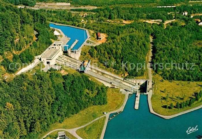 Saint Louis Arzviller Canal de la Marne au Rhin vue aerienne