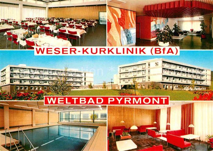 Bad Pyrmont Weser Kurklinik der BfA Speisesaal Hallenbad