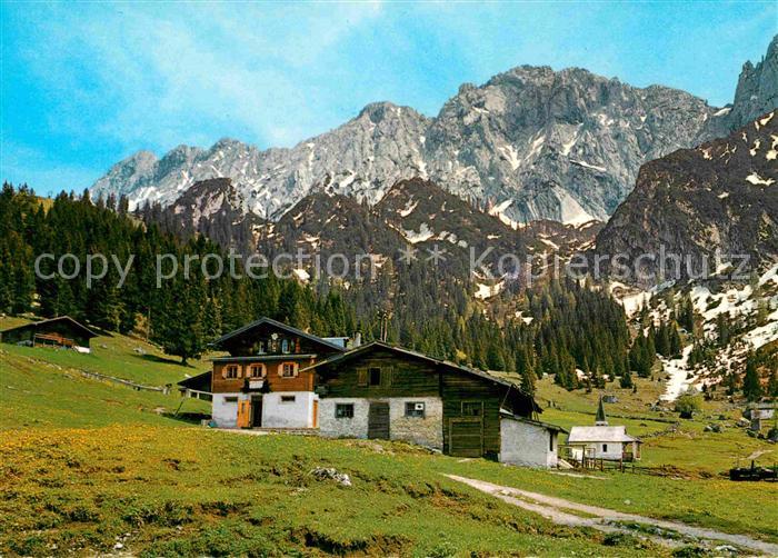 Kufstein Tirol Kandlhuette am Steinberg gegen Scheffauer Wilder Kaiser