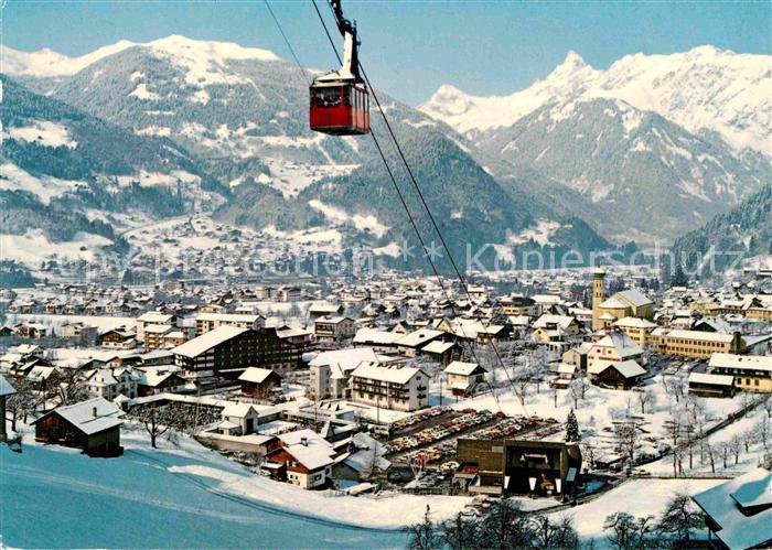 Tschagguns Vorarlberg mit Hochjochbahn Blick auf Zimba und Golmer Joch Montafon