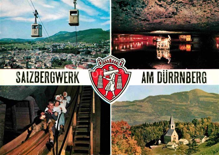 Hallein Salzbergwerk am Duerrnberg Bergbahn Kirche