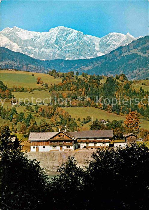Schwarzach Pongau Pension Lehengut im Hintergrund Hochkoenig Berchtesgadener Alp
