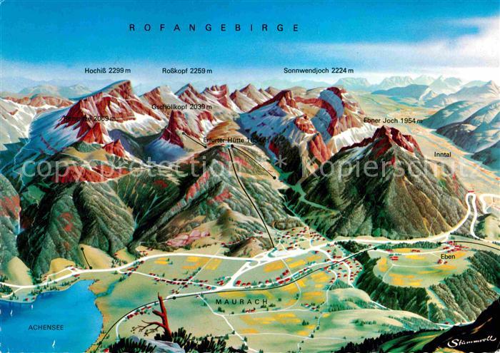 Maurach Achensee Rofanseilbahn zur Erfurter Huette Rofangebirge aus der Vogelper