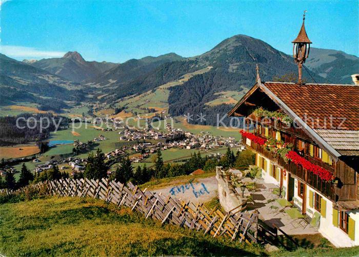 Kirchberg Tirol Panorama Blick vom Filzerhof Badesee Hohe Tauern Rettenstein Gai