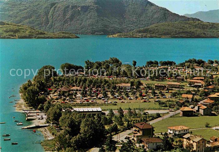 Domaso Campingplatz Comersee Fliegeraufnahme