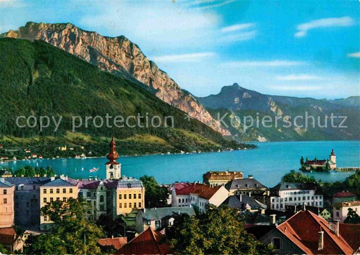 Gmunden Salzkammergut Traunsee und Traunstein mit Schlafende Griechin